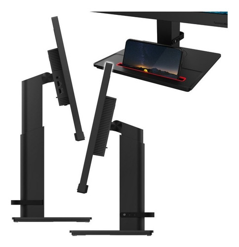 Monitor Lenovo Thinkvision T23i-20 de 23 Ips, Dp, Hdmi, Vga, cor preta