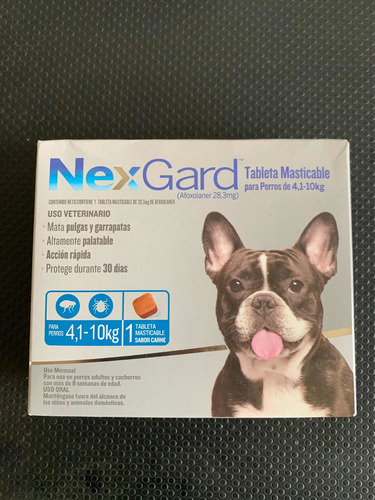 Nexgard 4.1-10 Kg Para El Control De Pulgas Y Garrapatas