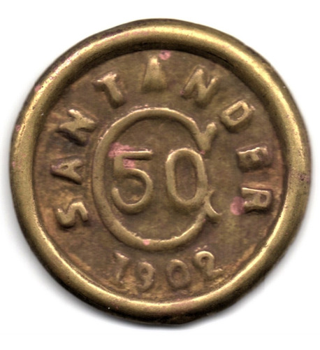 50 Centavos 1902 Santander