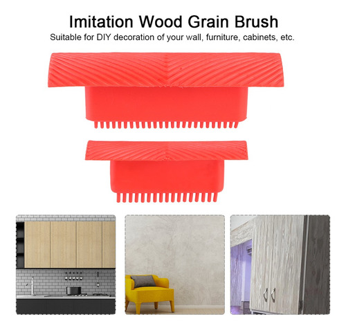 Imagen 2 de 9 de Sello De Caucho Con Diseño Símil Madera Para Pintar Pared