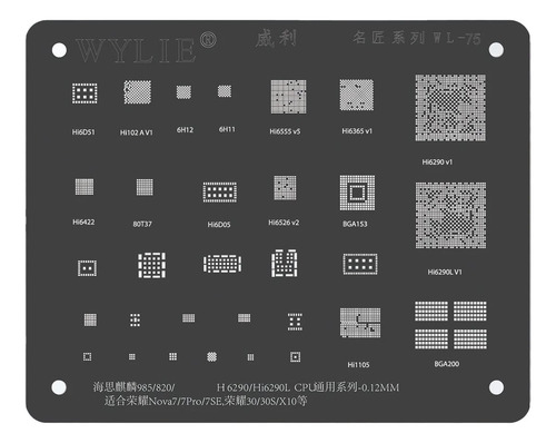 Stencil Black Hisilicon Bga200 Wylie Wl-75