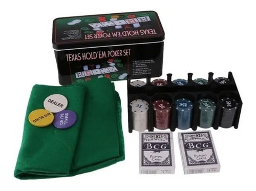 Juego De Cartas Para Poker + Poker Set Texas Holdem 