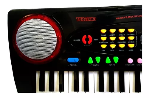 Teclado Infantil Turbinho YM-238C Mini 44 teclas Com Microfone - Look Music  Instrumentos Musicais