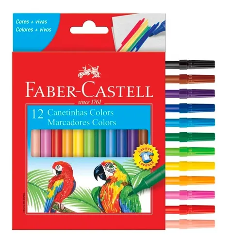 Canetinha Hidrográfica Colors C/12 Cores - Faber-castell