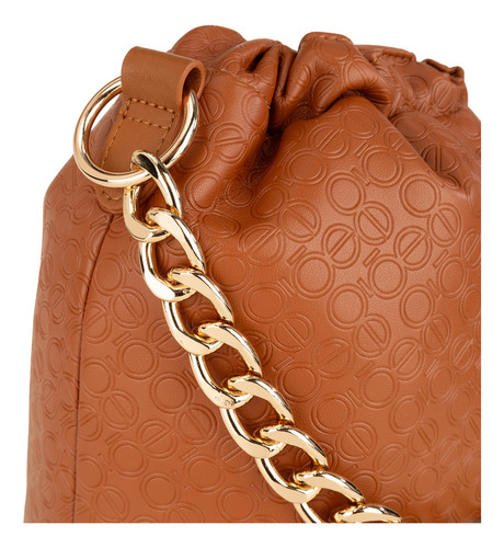 Bolsa Drawstring Cloe Lebenil Mediana Color Marrón