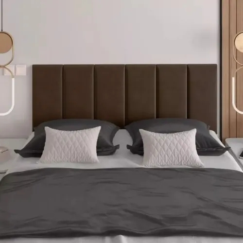 Cabeceira Para Cama Casal Box Estofada C/ 7un Varias Cores Marrom