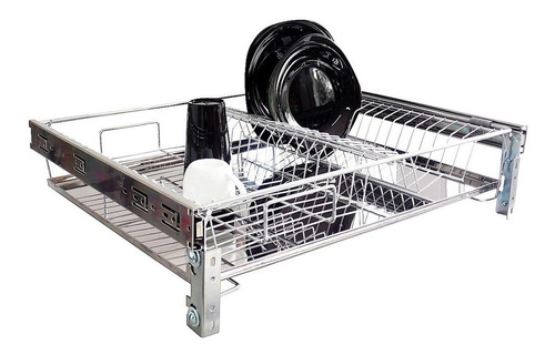 Imagem 1 de 2 de Escorredor Gaveta 57cm Trilhos Deslizante Jomer 3340 Inox