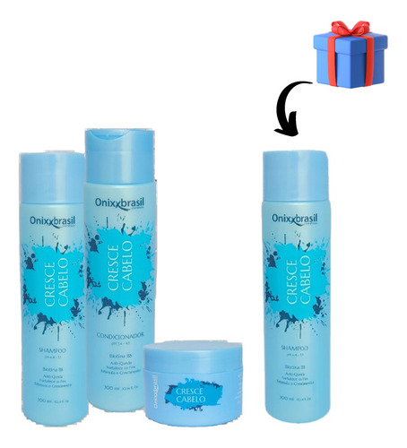  Kit Cresce Cabelo + Shampoo Extra - Onixx Brasil