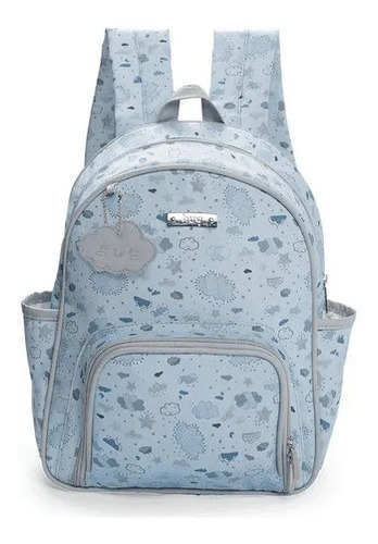 Mochila Maternidade Hug Névoa Azul B6900 Cor Azul-aço Desenho do tecido Nuvens