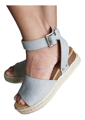 Sandalias Cómodas De Tacón De Cuña Y Cuerda De Cáñamo Para M