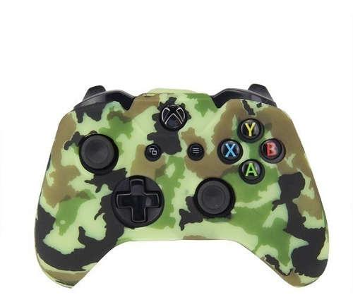 Funda Protector Silicona Xbox One Camuflado Verde Claro