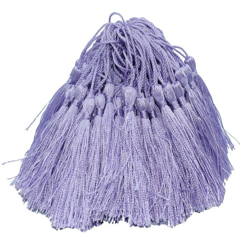 Franja Pingente Seda Tassel 7cm 20und Roxo Cor Lilás