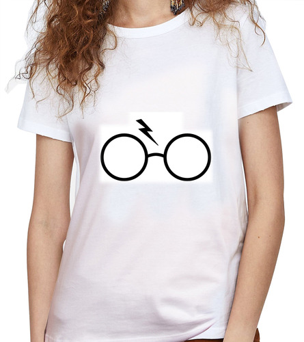 Camiseta Dama Estampada gafas Rayo Ilustracion