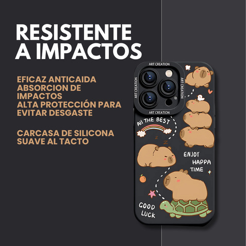 Carcasa Funda Silicona iPhone 16 Pro Capibara Antigolpes