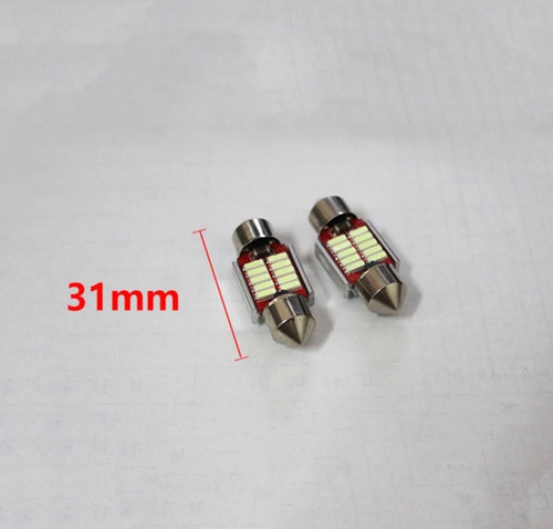 X2 Luces Led Interior Automóvil Canbus 31mm 12v Universal
