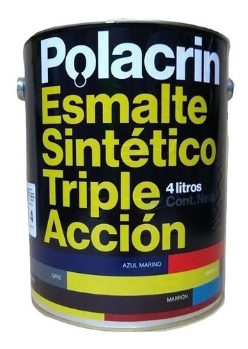 Polacrin Esmalte Triple Acción Negro X 4 Litros