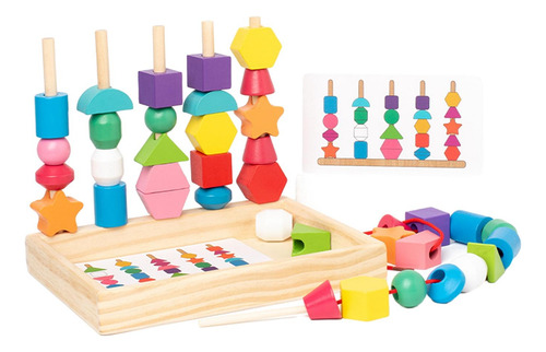 Juego De Juguetes De Secuenciación Apilables De Madera,