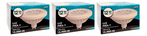 Lámpara Ar111 Led 12w Gu10 Cálida / Fría Dimerizable Pack X3
