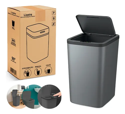 Lixeira Inteligente Sensor Automática 16L