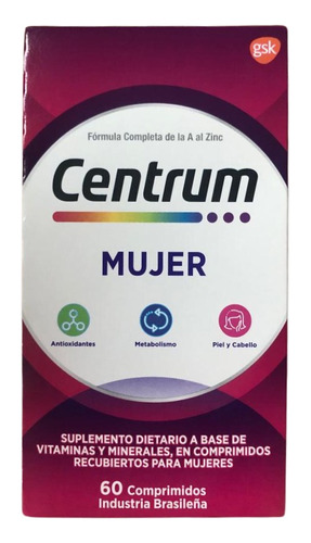 Centrum Mujer Multivitamínico Multimineral Cmp X 60