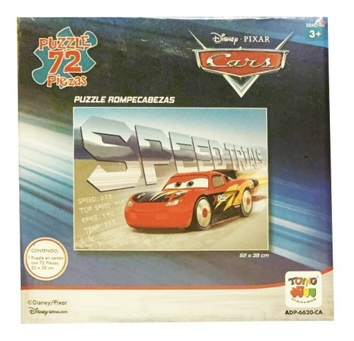 Puzzle Cars Disney Cubo Rompecabezas 72piezas 52x38cm 
