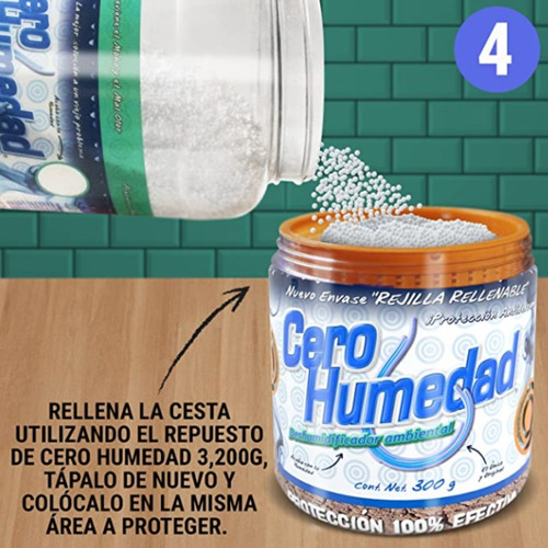 Imagen 5 de 5 de 3 Deshumidificador Bote De 300g Con Aroma Absorbe Humedad