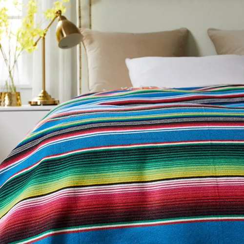 Mantel Mexicano A Rayas Mantel De Colores Brillantes
