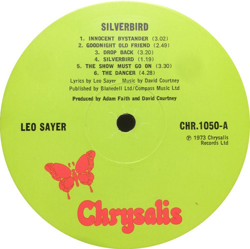 Vinilo Leo Sayer Silverbird Lp Uk 1973 Tapa Generica