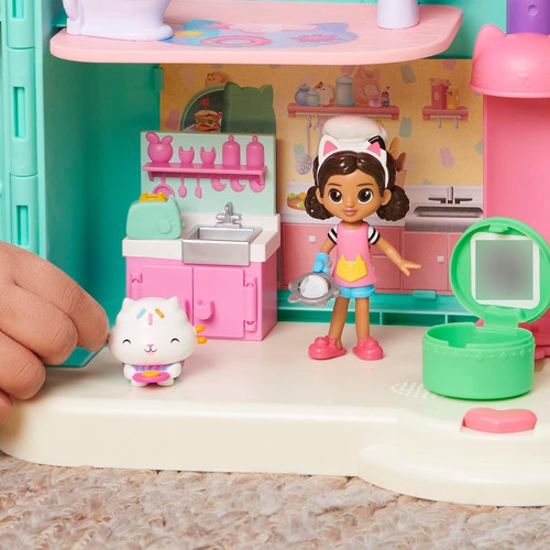 Gabbys Dollhouse, Almuerzo Y Juego De Cocina Con 2 Figuras D