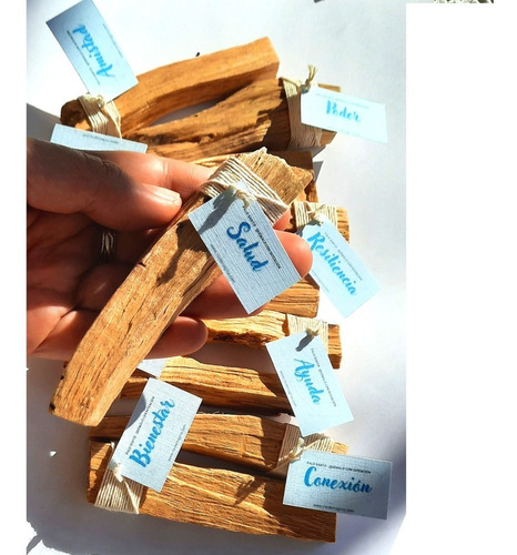 Palo Santo Con Palabra Afirmación. Incienso Sahumerio Natura