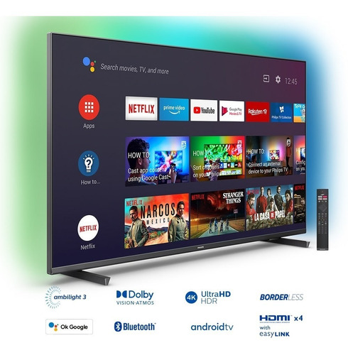 Smart Tv Philips Led 4k Uhd Android Tv Ambilight 55 55pud790