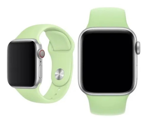 Pulseira Para Apple Watch Serie 7 + Película 3d 41mm 45mm Sm Cor Verde-claro Largura 41 mm