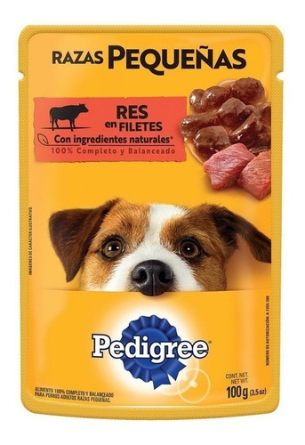 Imagen 3 de 3 de Pedigree Res-pollo Pague 5 Lleve 7 X 100 G