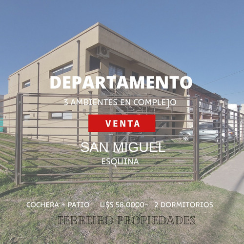 Venta De Departamento 3 Ambientes En Complejo En San Miguel