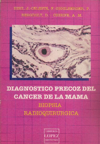 Libro Diagnóstico Precoz Del Cancer De La Mama De J Hirt