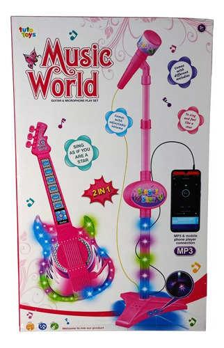 Guitarra Eléctrica Musica Luces Infantil Niños Niñas 