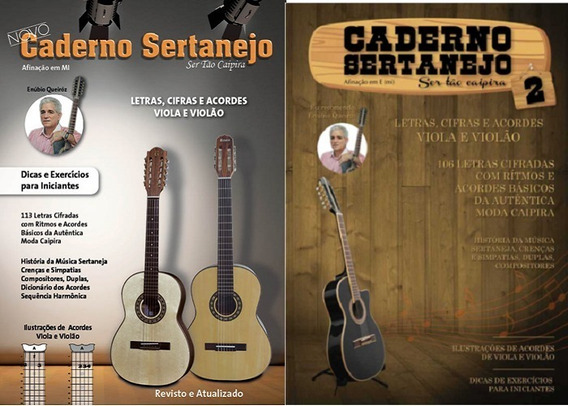 Seaside snap firkant Caderno Sertanejo Letras, Cifras Viola E Violao Vol.1 E 2 | Parcelamento  sem juros