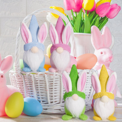 Peluche De Gnomo De Pascua Gnomos De Conejo De Pascua Sin Ro