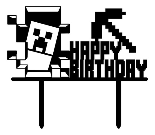 Cake Topper Adorno Torta - Minecraft - Personalizado 