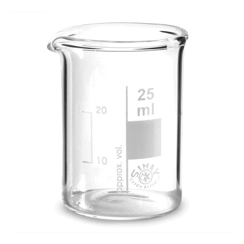 Vaso De Precipitado 25ml Vidrio Borosilicato 3.3 Simax