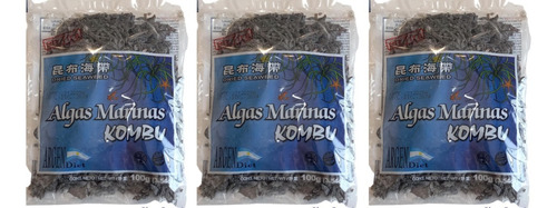 Pack X 3 Algas Marinas Kombu X 100 Grs  Argendiet En Tiras 