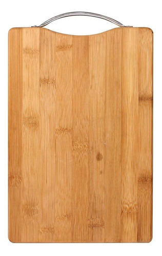 Tabla De Picar Alimentos Con Agarradera Bambu Madera Bamboo