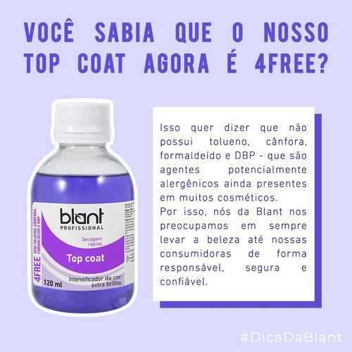 Intensificador De Cores Top Coat 4free Profissional 120ml