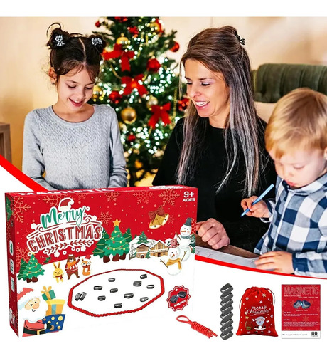 Juego De Ajedrez Magnético, Juego Familiar Para Navideñas