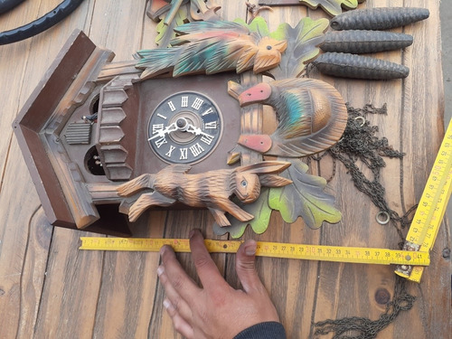 Imagen 9 de 10 de Jt Antiguo Reloj De Pared Cucu Aleman Raro Decorativo