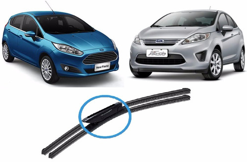 Limpador Parabrisas New Fiesta 2011 Dianteiros Silicone S/f