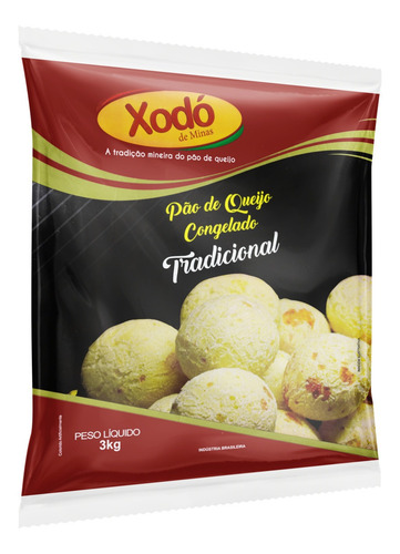 Pão de Queijo Congelado Tradicional Xodó de Minas Pacote 3kg