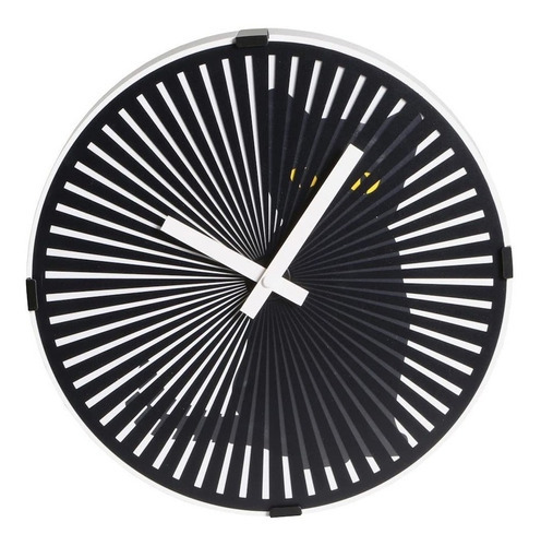 Reloj De Pared Con Imagen De Gato En Movimiento - Gatito Color de la estructura Negro Color del fondo Blanco