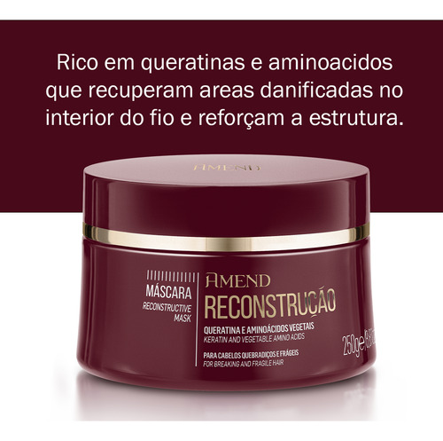 Máscara Amend Reconstrução Cronograma Capilar 250g
