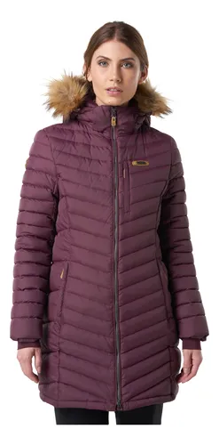 Chaqueta Mujer Lippi Quilca Down Long Hoody Jacket Burdeo I1
